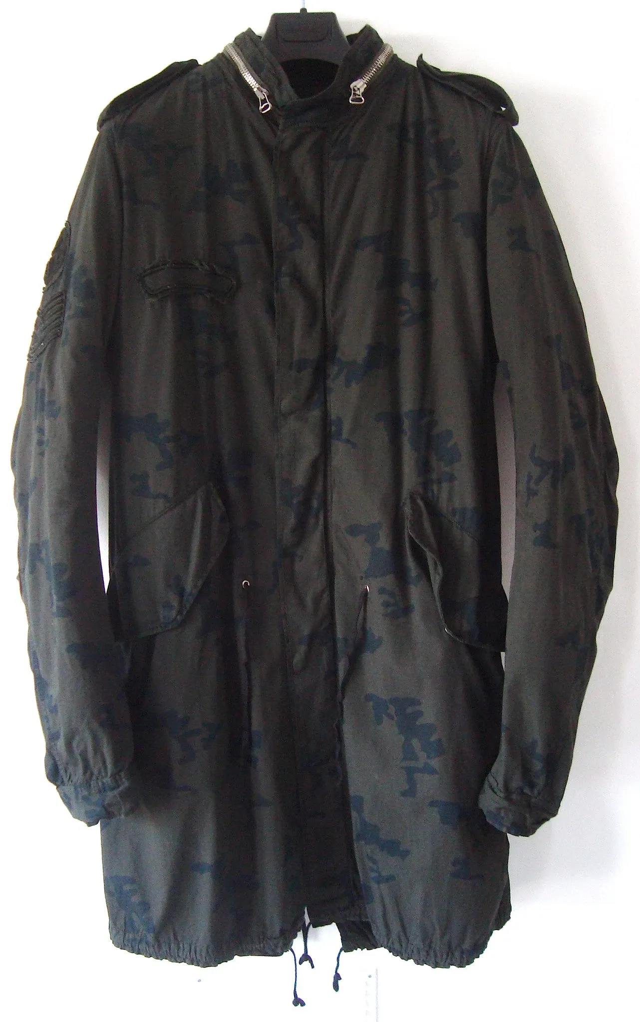 2010 Camo Military Parka with Handmade Embroidery Details