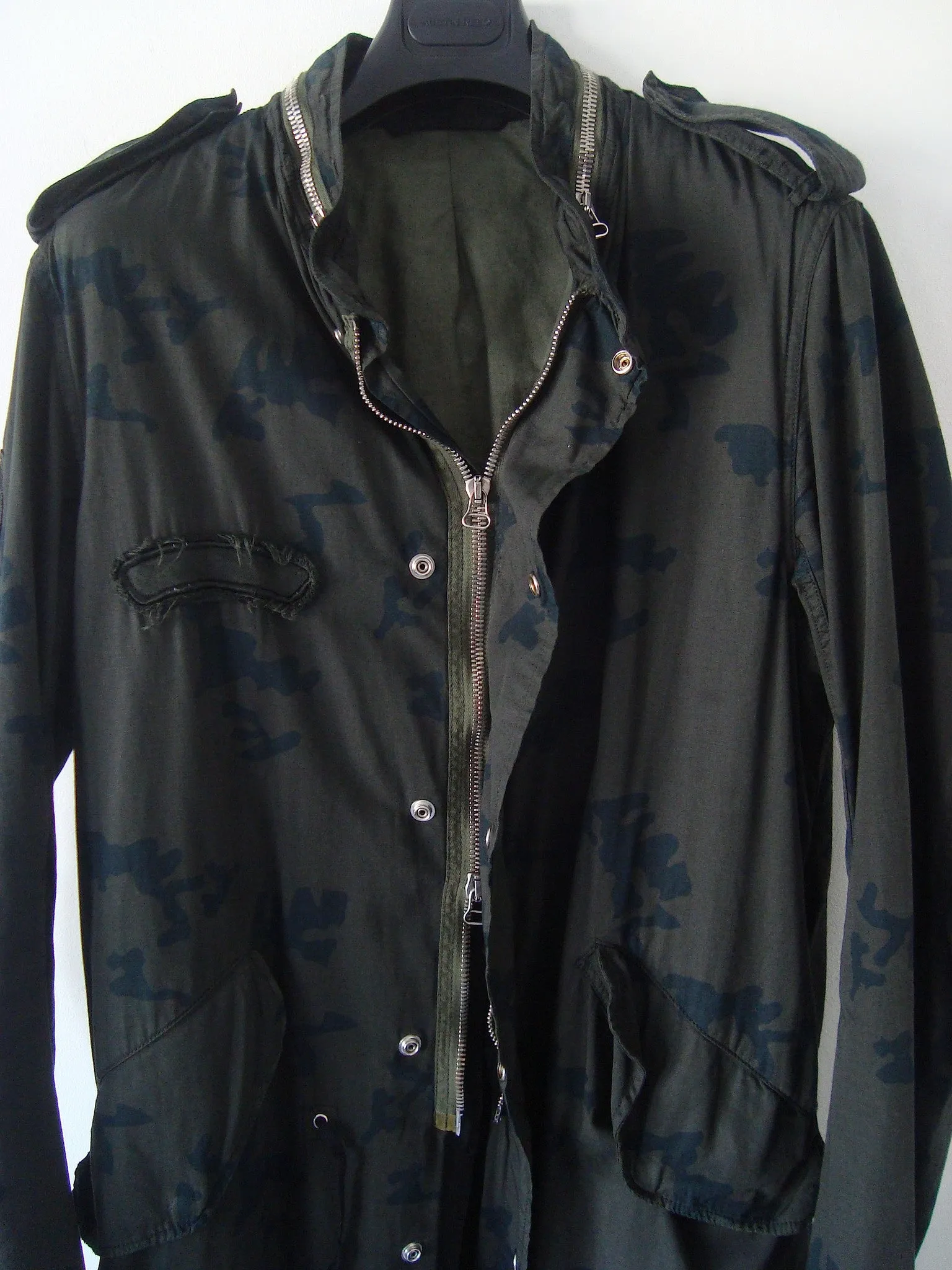 2010 Camo Military Parka with Handmade Embroidery Details