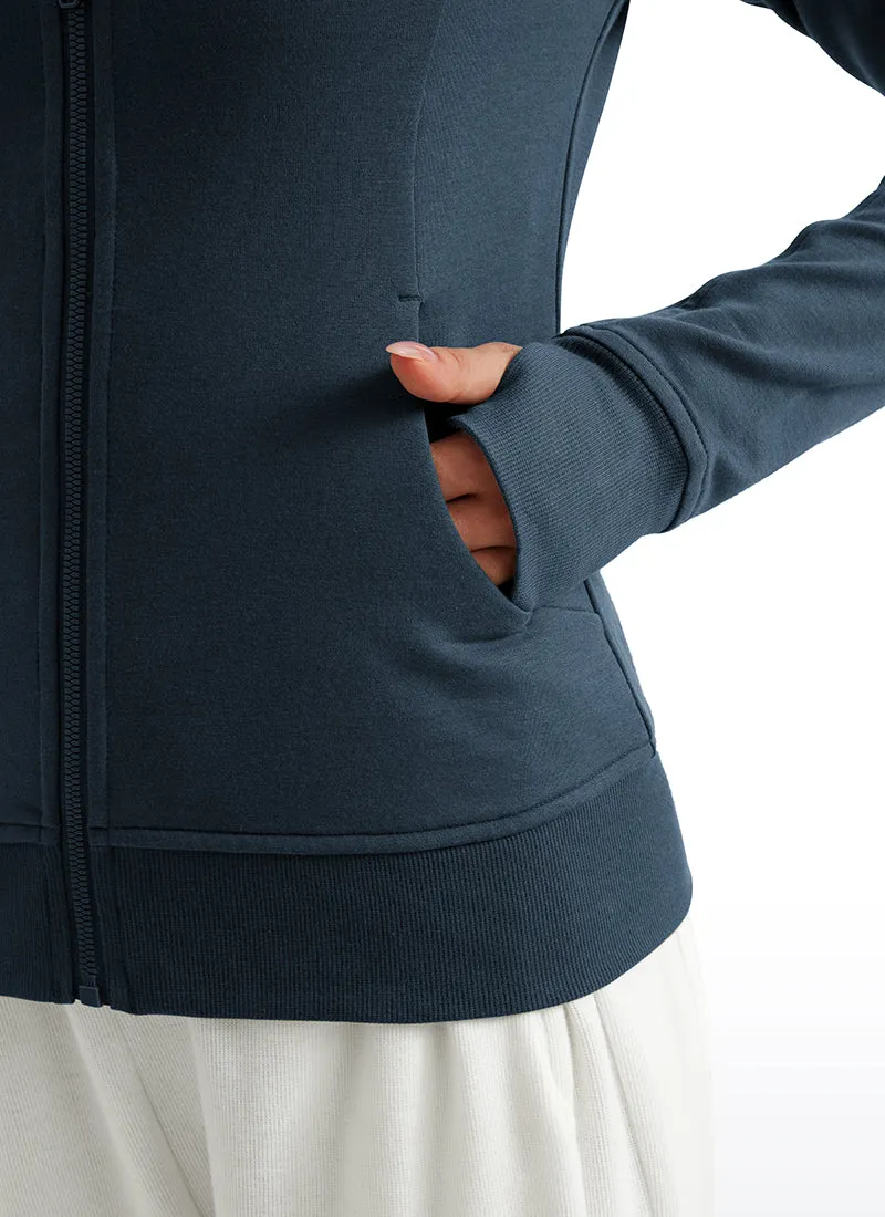 Amenity Full Zip Hoodies Thumb Holes