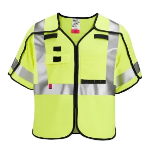 AR/FR Cat. 1 Class 3 Breakaway High Visibility Yellow Safety Vest- 4XL/5XL (ANSI/CSA)