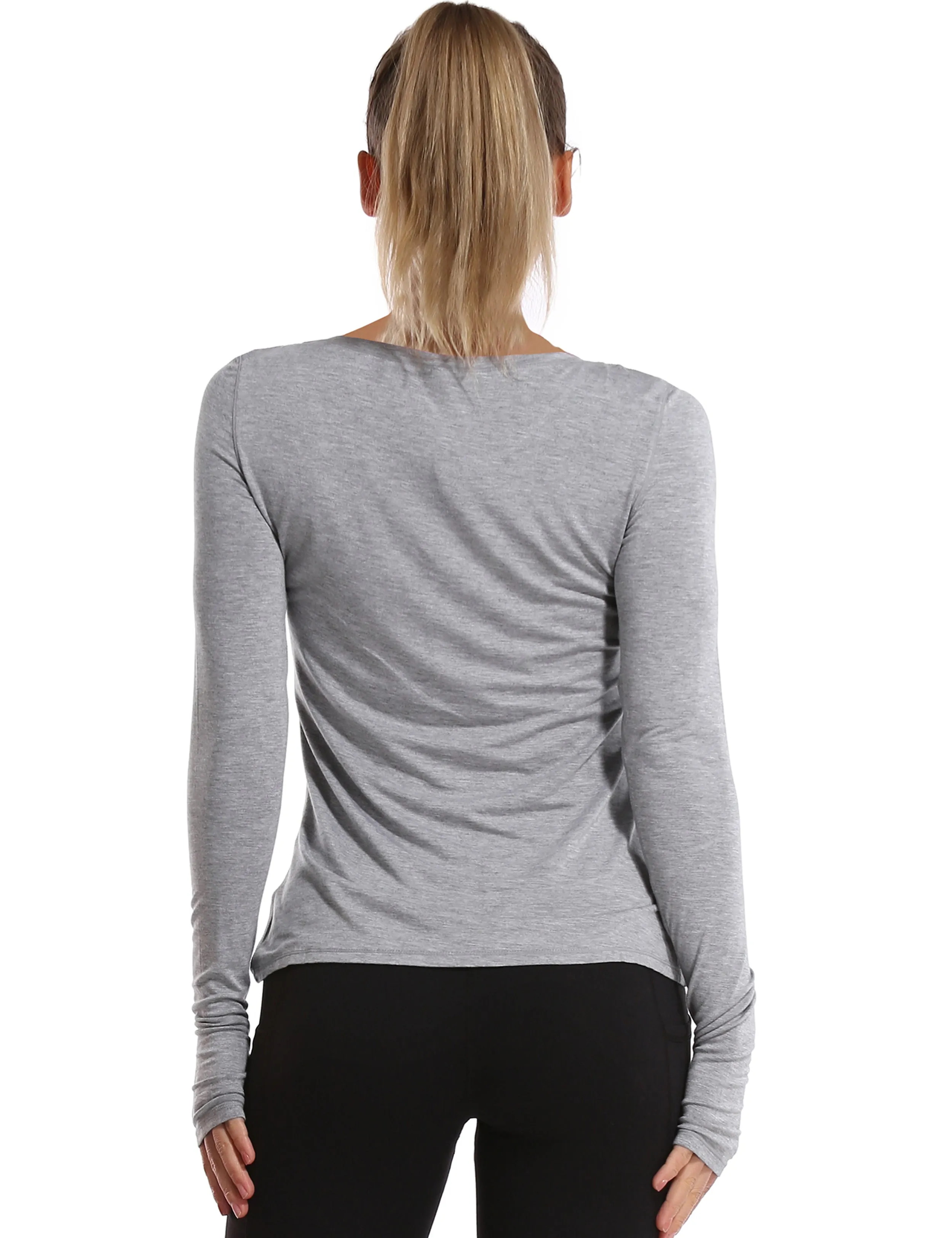 Athlete Long Sleeve Tops heathergray_Running