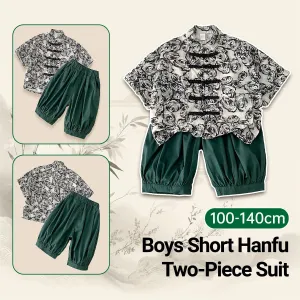 Boys Short Hanfu Two-Piece Suit Traditional Outfit