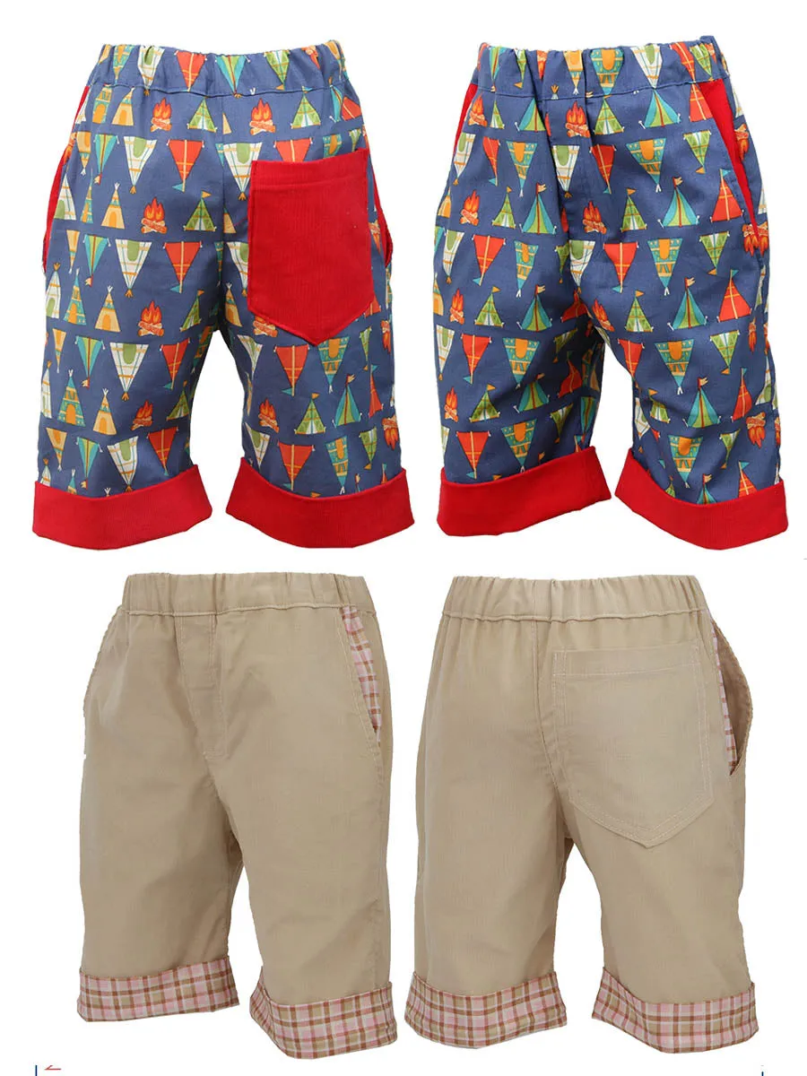 Boys Shorts Sewing Pattern - CUFFED (P303)