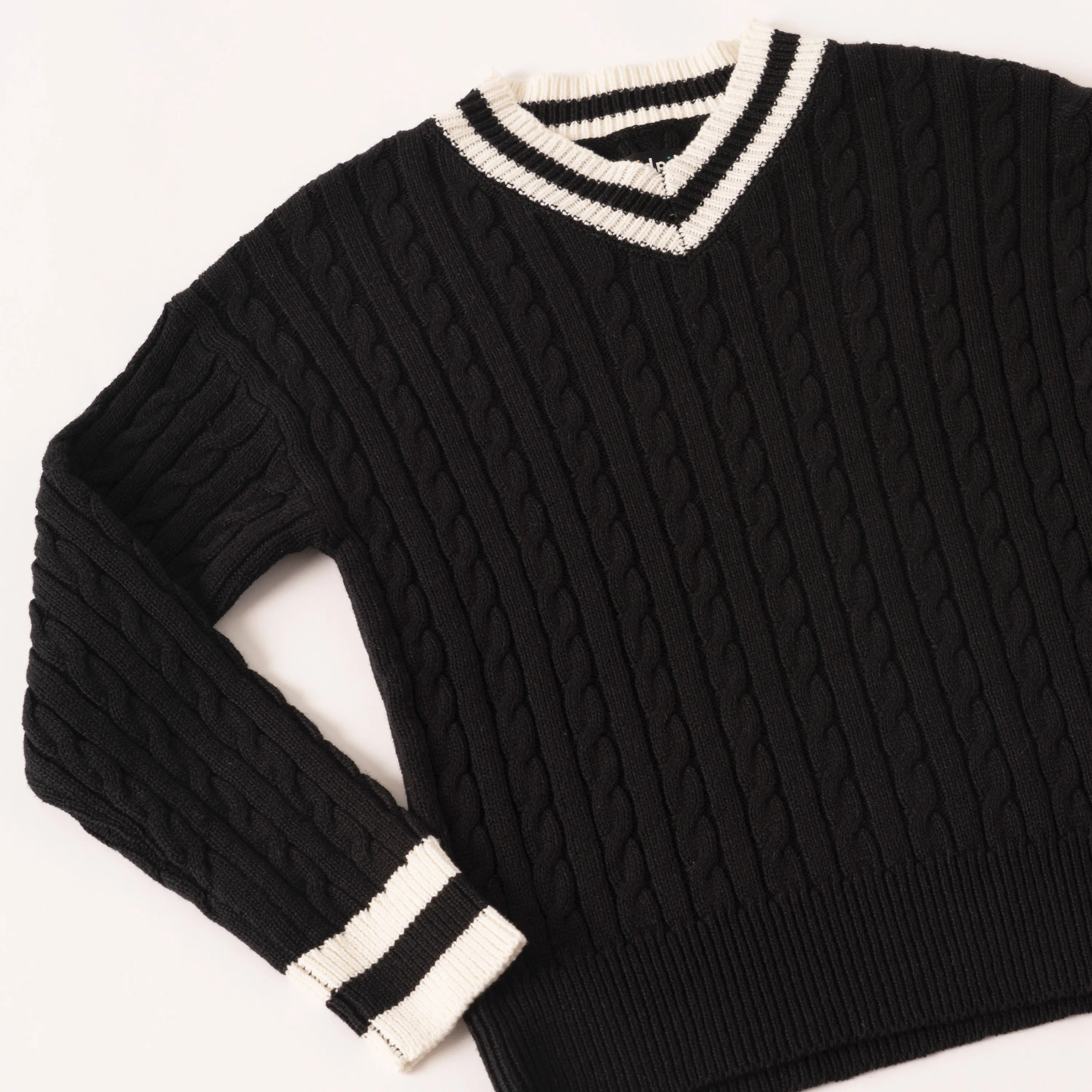 Cable Vneck Sweater