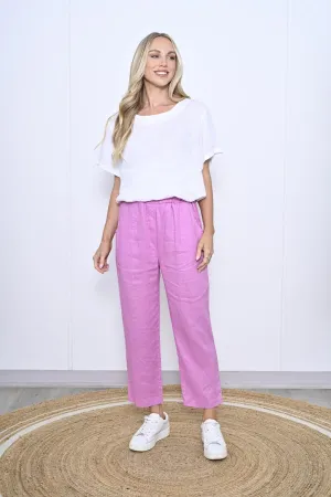 Cali Linen Straight Leg Pant