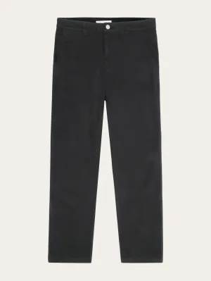 CALLA tapered mid-rise twill workwear pants - GOTS/Vegan - Black Jet