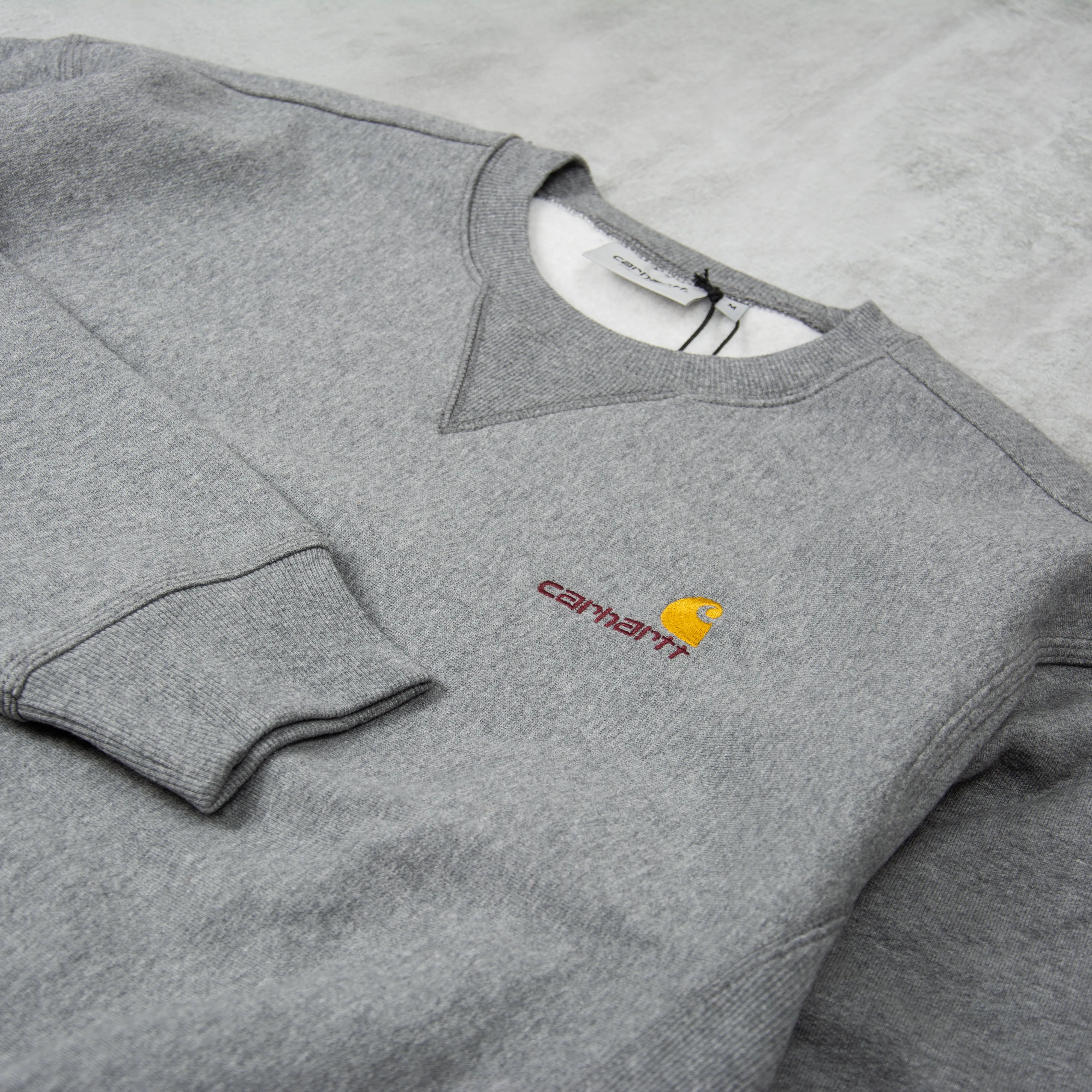 Carhartt WIP American Script Sweat - Dark Grey Heather