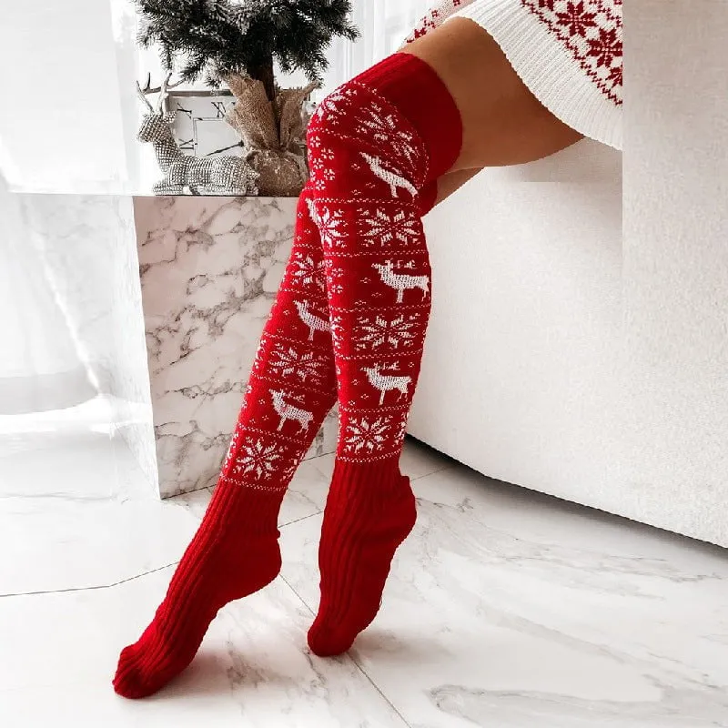 Christmas Warm Knitted Women Stocking