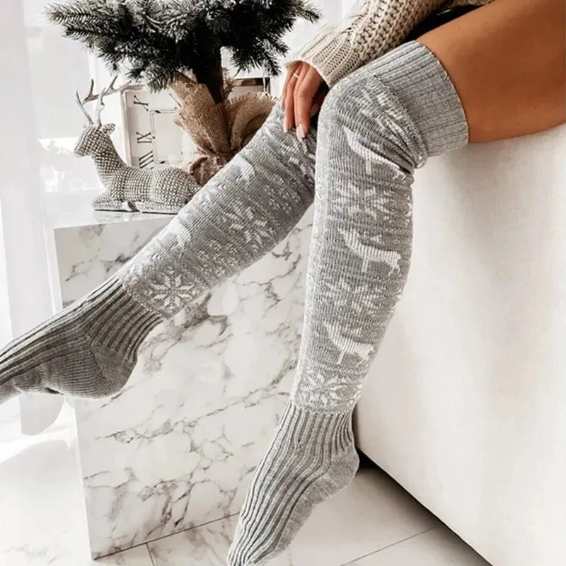 Christmas Warm Knitted Women Stocking