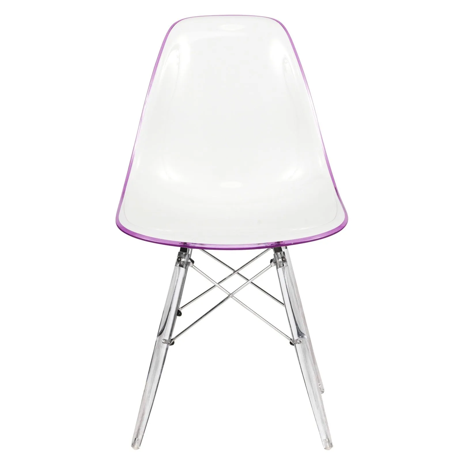 Dover Molded Side Chair with Acrylic Base, Set of 2