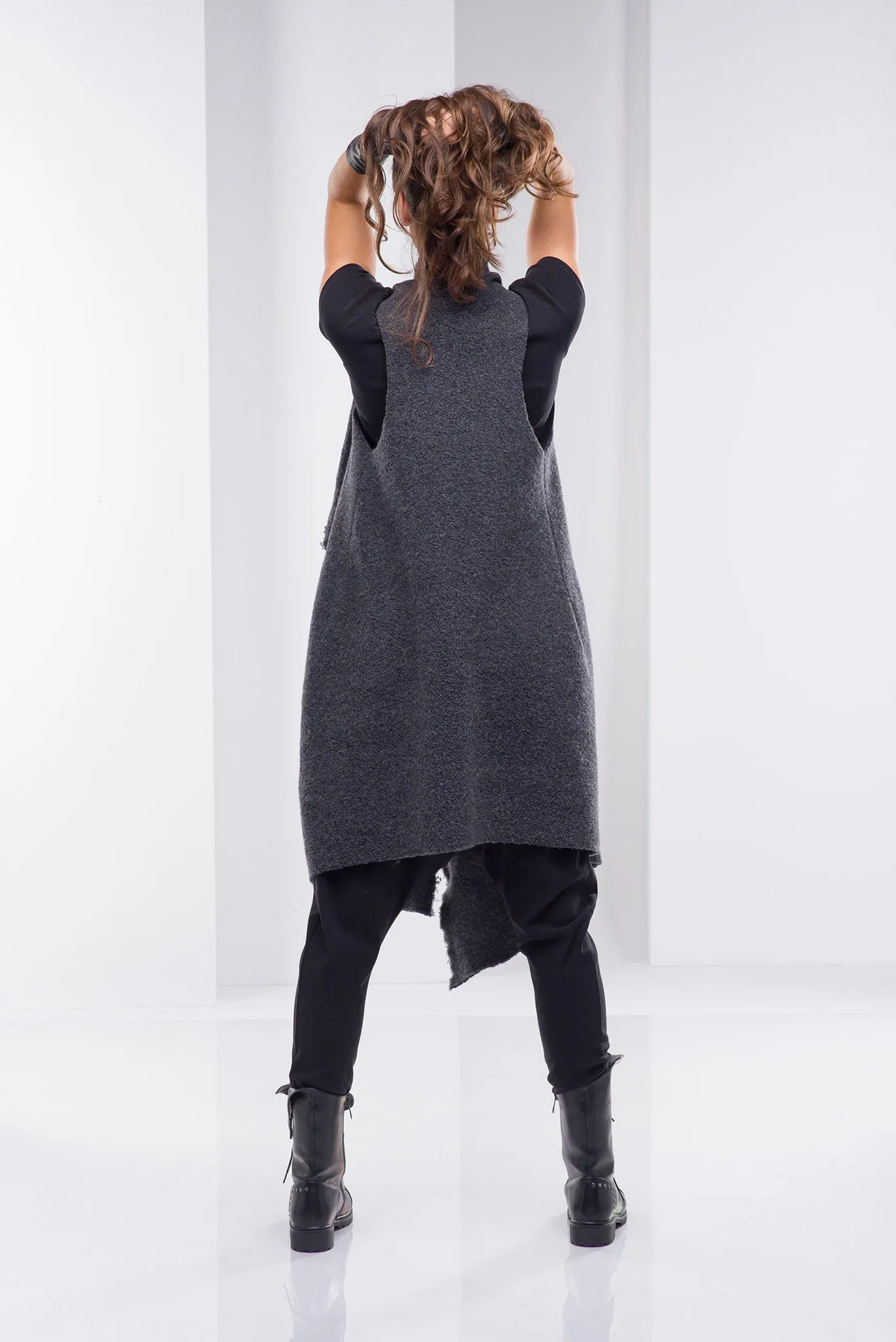 Draped Wool Vest