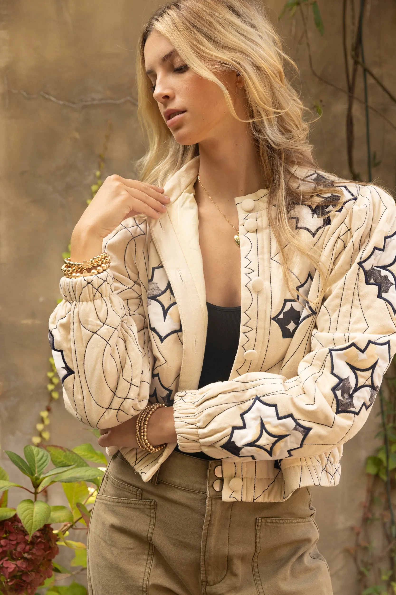 Ella Quilted Embroidered Jacket