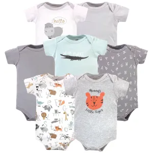 Hudson Baby Cotton Bodysuits, Alphabet Animals