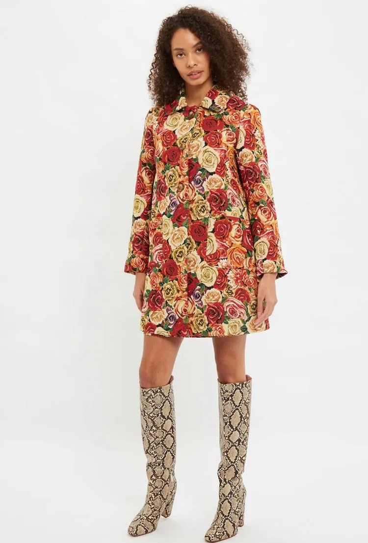 Louche Dryden Tapestry Roses Coat