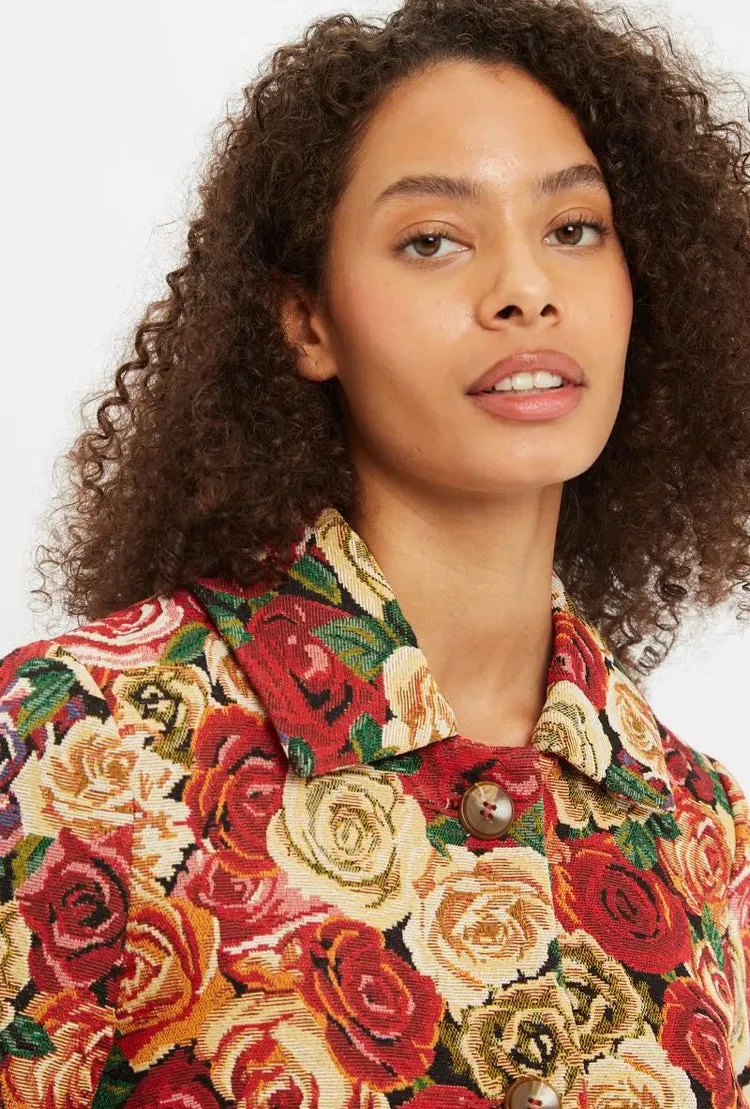 Louche Dryden Tapestry Roses Coat