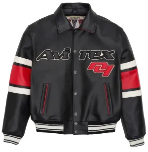 Mens Avirex The Legend Black Leather Jacket