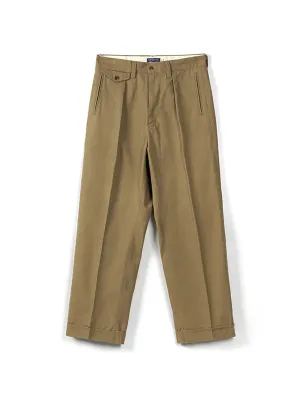 Men's High-waisted Cargo Pants - Loose Straight Military Trousers