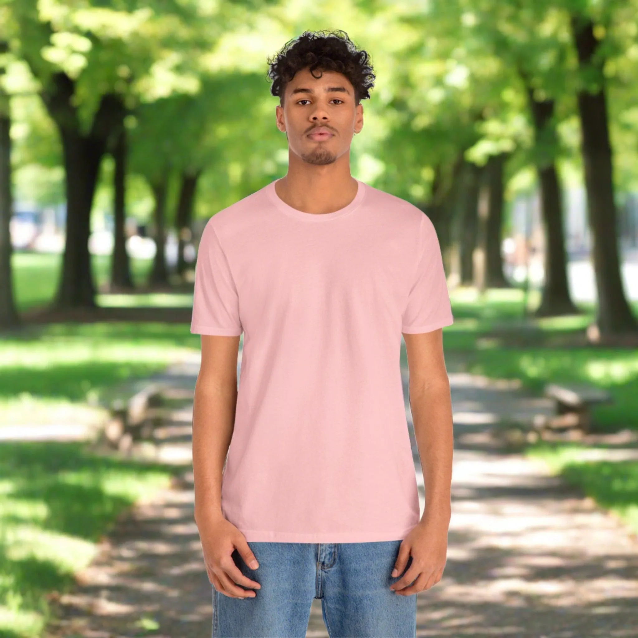 Men's Pink T Shirts Premium Casual Short Sleeve Classic Fit Crew Neck Shirts