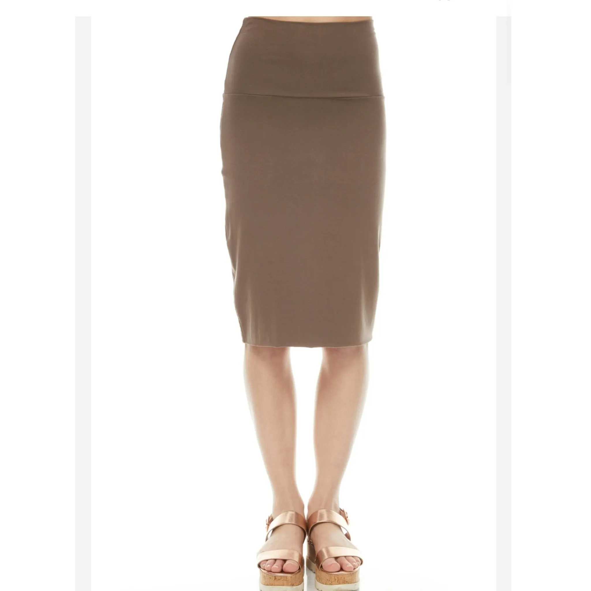 Modal Slim Skirt:  Smokey