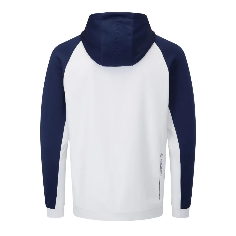 Oscar Jacobson Oakways Mens Golf Hoodie 2024 - White Navy