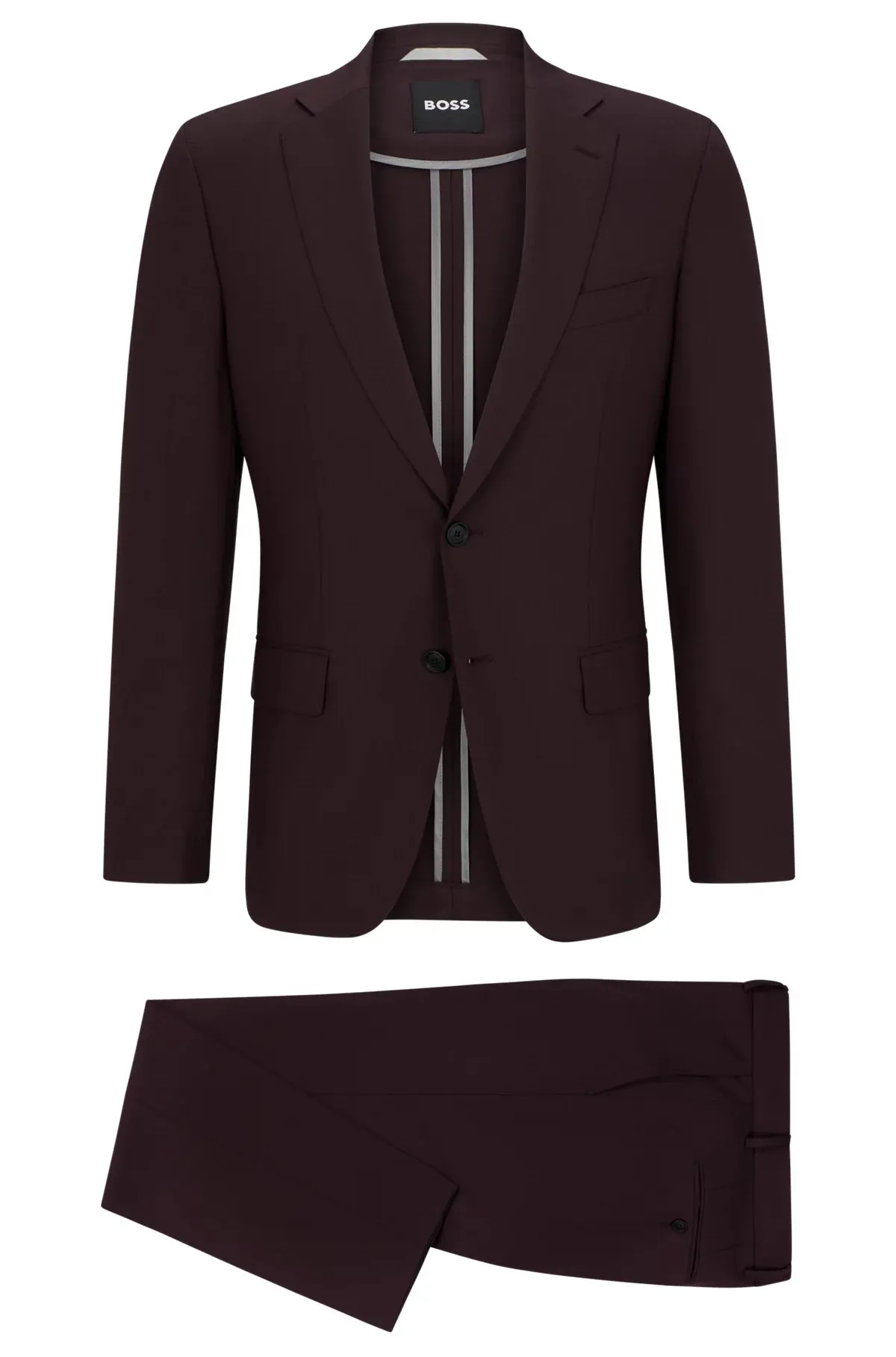 P-Huge 2 Piece Slim-Fit Suit in Melange Stretch Wool 50502500