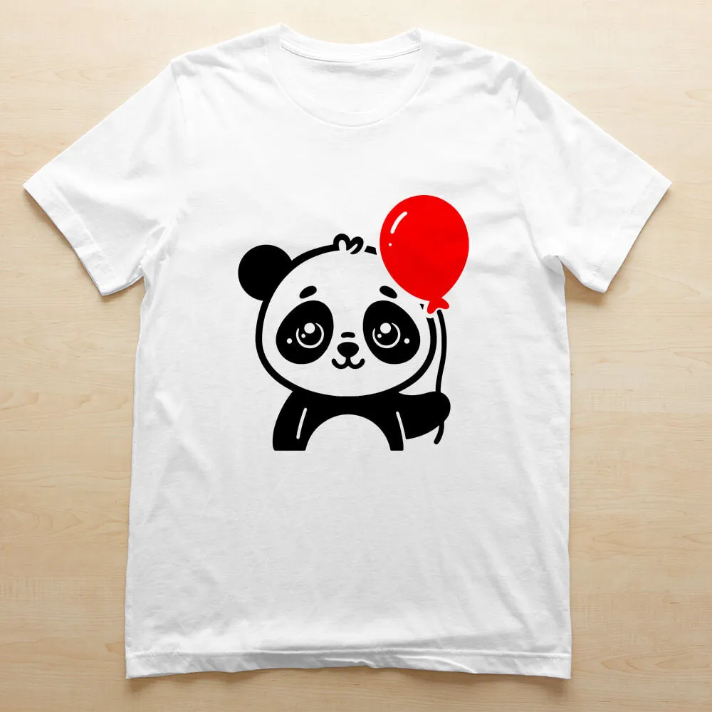 Panda with Balloon DTF Transfer