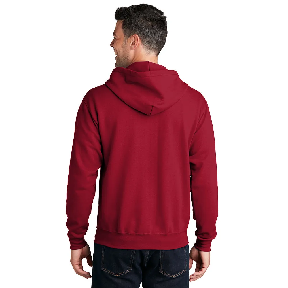 Port & Company® Core Fleece Full-Zip Hooded Sweatshirt - Red