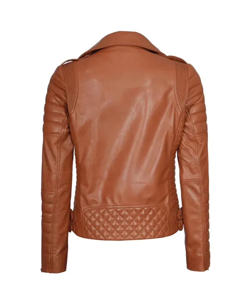 Quilted Brown Leather jacket