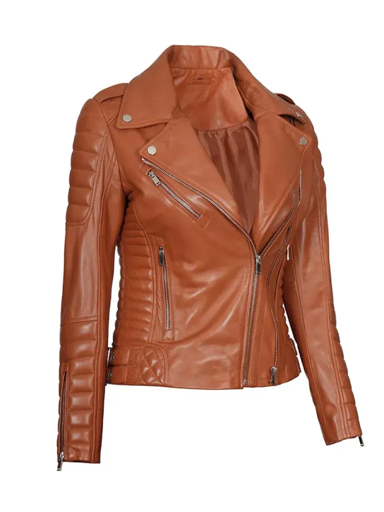 Quilted Brown Leather jacket