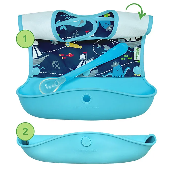 Snap & Go Silicone Food-catcher Bib 6-18 mo