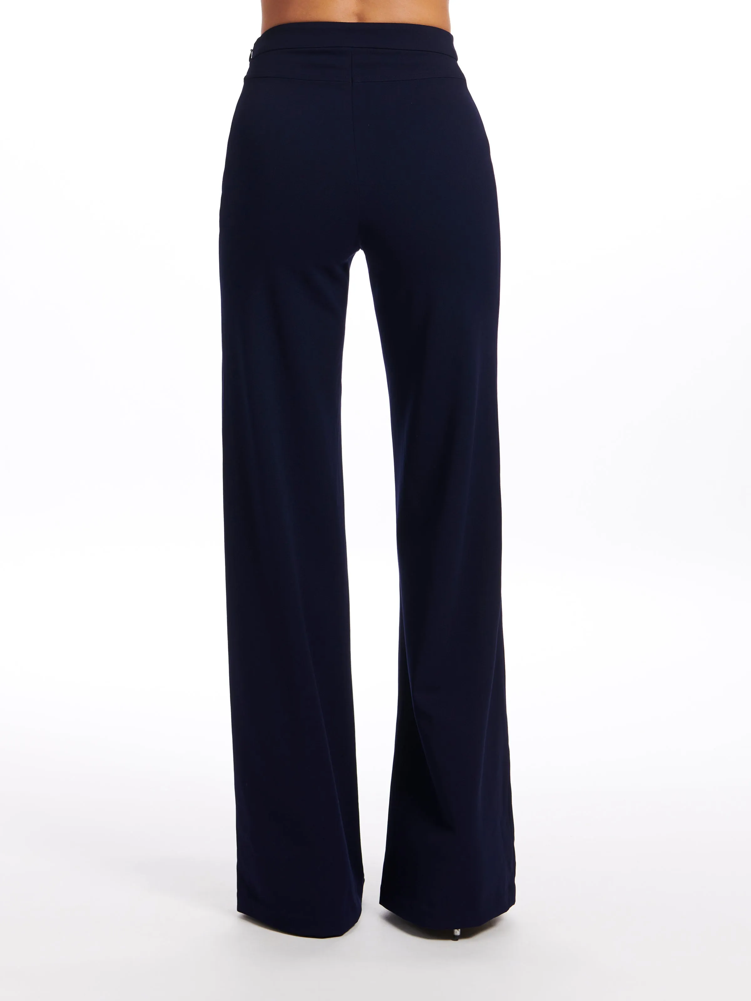 Stretch Crepe Wide Leg Pant