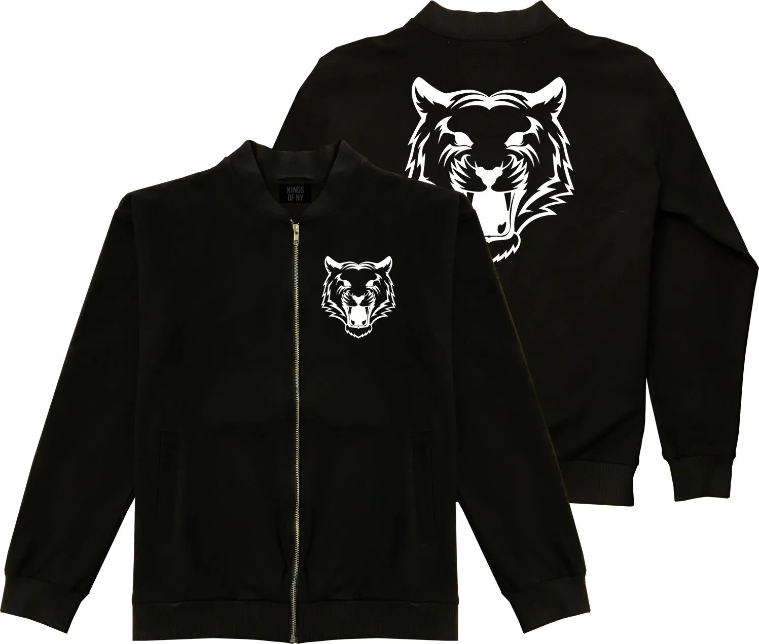 Tiger Face Mens Bomber Jacket