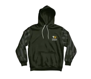 Towson Tigertooth Sleeves (Greyscale) / Hoodie