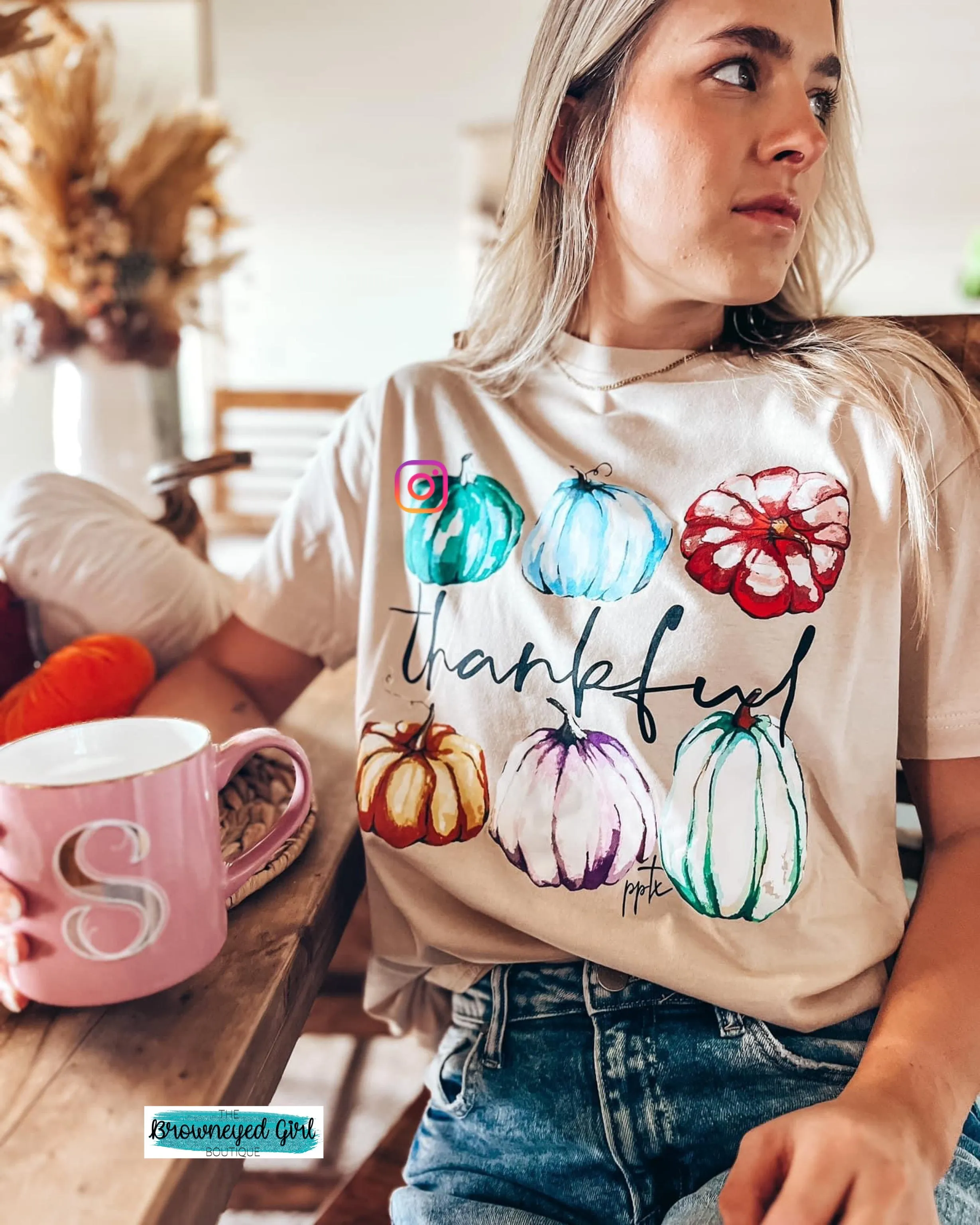 Water Color Thankful Pumpkin Tee