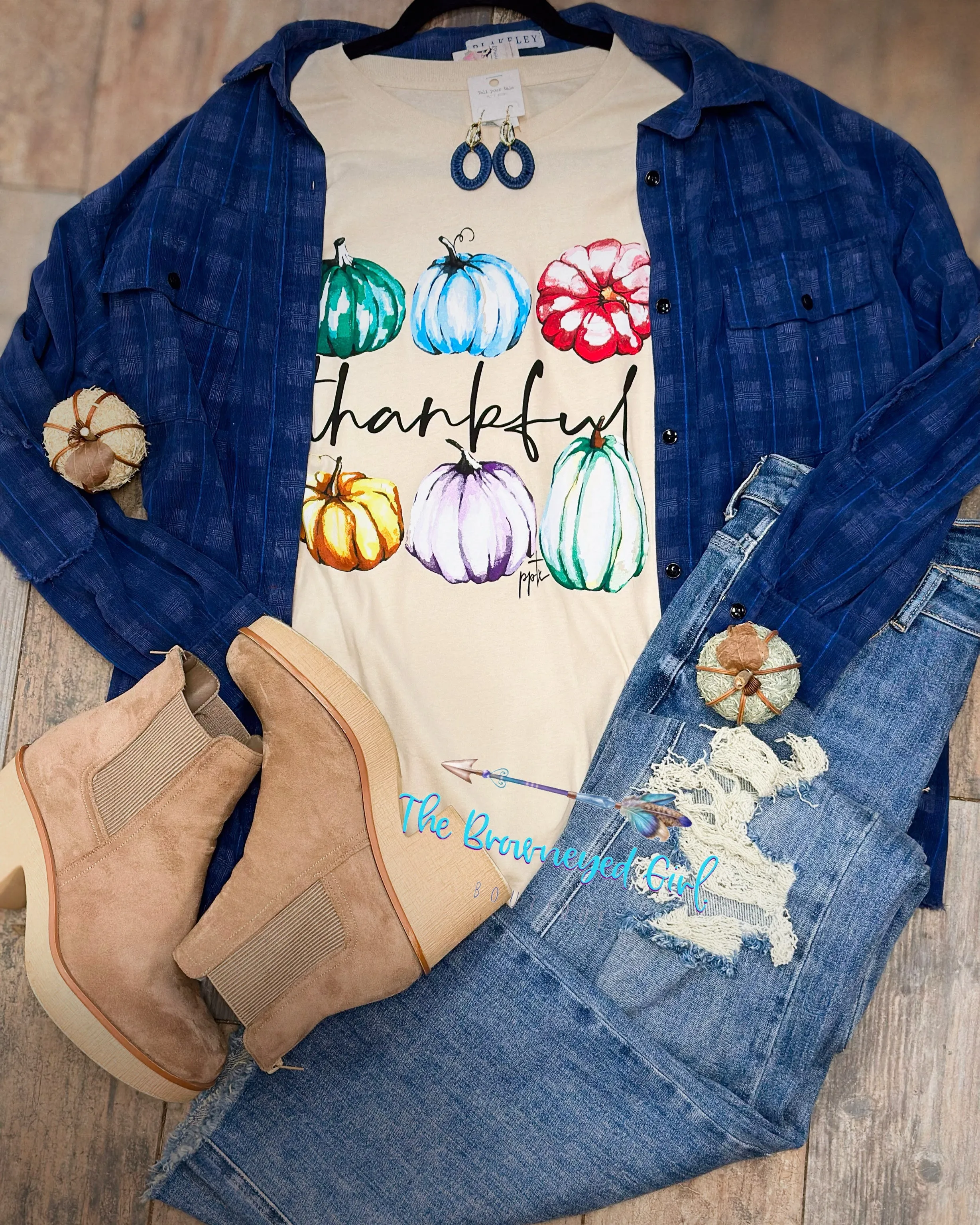 Water Color Thankful Pumpkin Tee