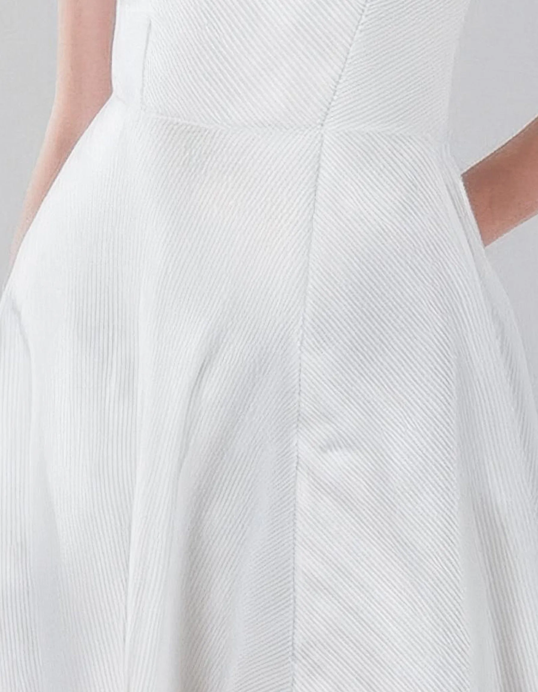 White Fit & Flare A-Line Summer Dress