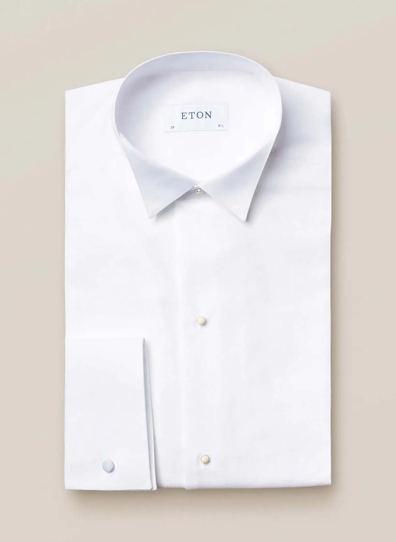 WHITE PIQUE WHITE TIE SHIRT