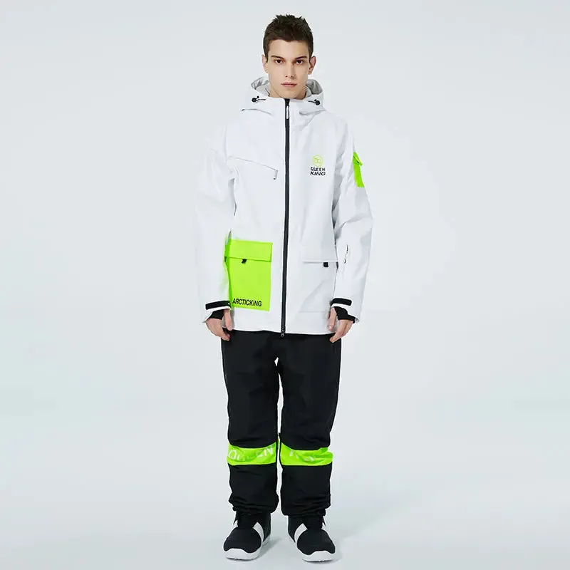 Winter Thick Ski Coat & Matched Pants Set Insulated Snowwear