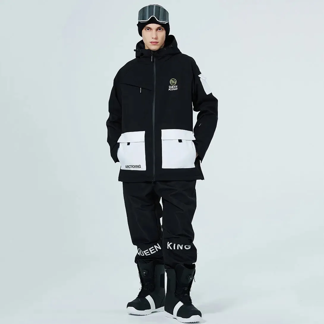 Winter Thick Ski Coat & Matched Pants Set Insulated Snowwear